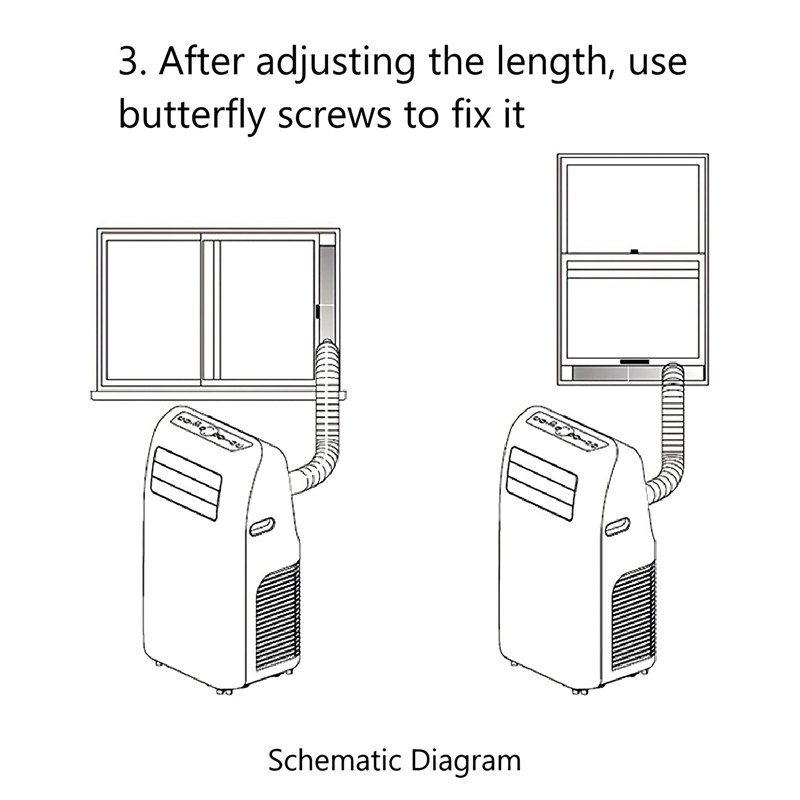 2PCS Air Conditioner Window Sealing Plate,Portable Air Conditioner Window Vent Kit, Adjustable Length Portable Ac Vent