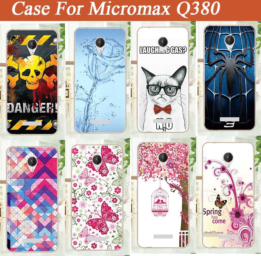 Painting Cover FOR Micromax Q380 q 380 Patterns SOFT TPU Phone case For micromax q380