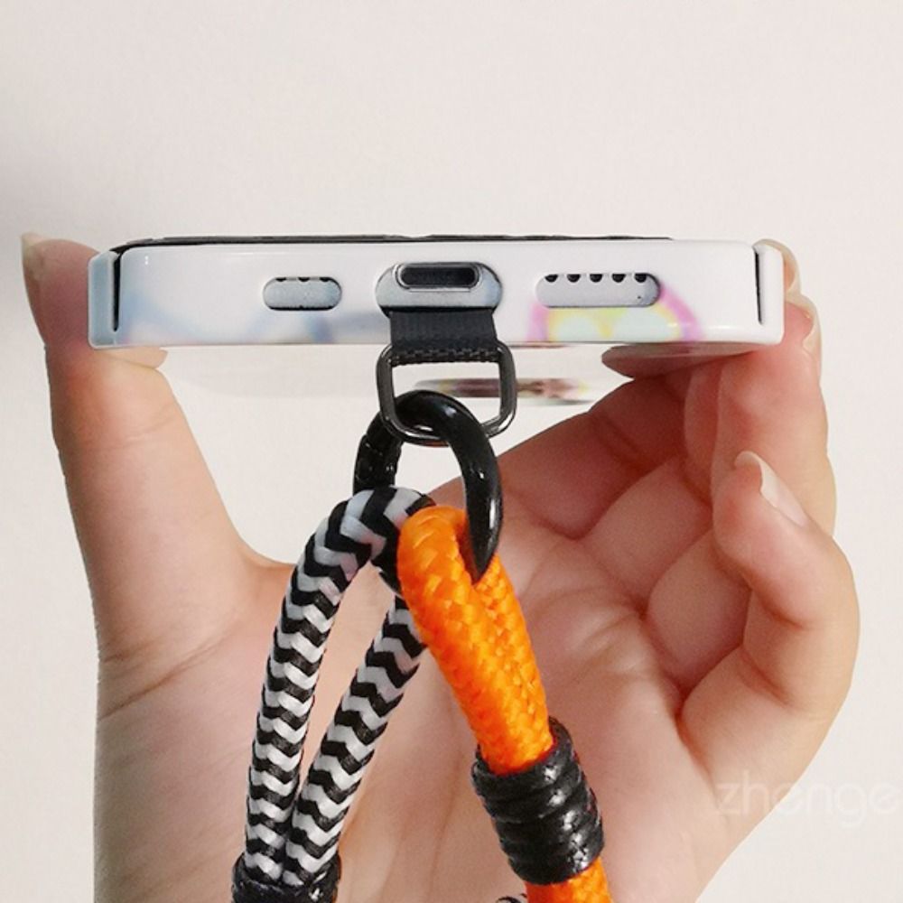 Correa Universal de nailon trenzado para teléfono móvil, cadena colgante, anillo, cordón para la muñeca, llavero de cuerda desmontable