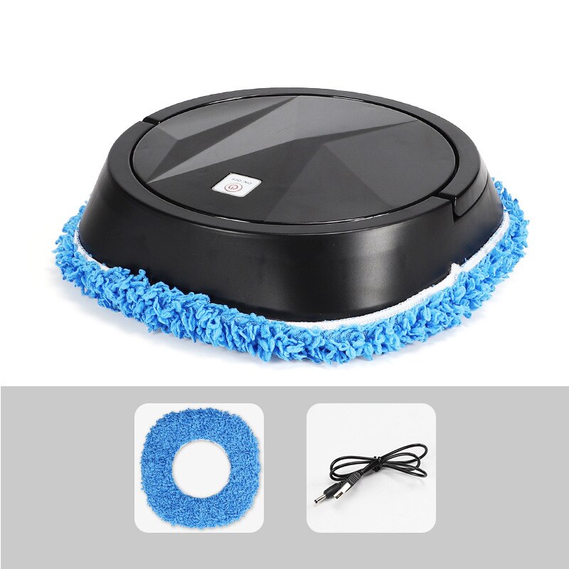 Automatic Robot Vacum Cleaner Household wet and dry Vacuum Cleaner Floor Mopping Sweeper Intelligent Vaccum Cleaner For Home: Black
