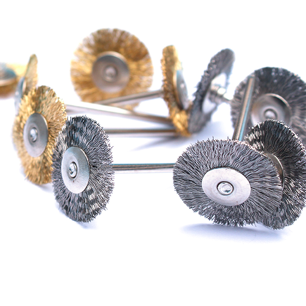 Brocas de Metal para uñas, Cepillo giratorio de 3/32 pulgadas para manicura, taladros eléctricos, herramientas de limpieza de alambre de cobre, accesorios de Arte de uñas, 1 ud.