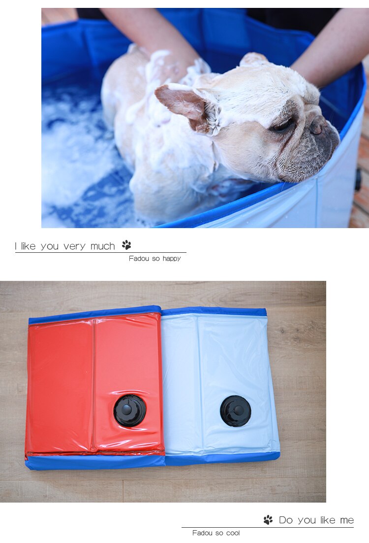 Pet dog folding swimming pool bathtub durable smal... – Grandado