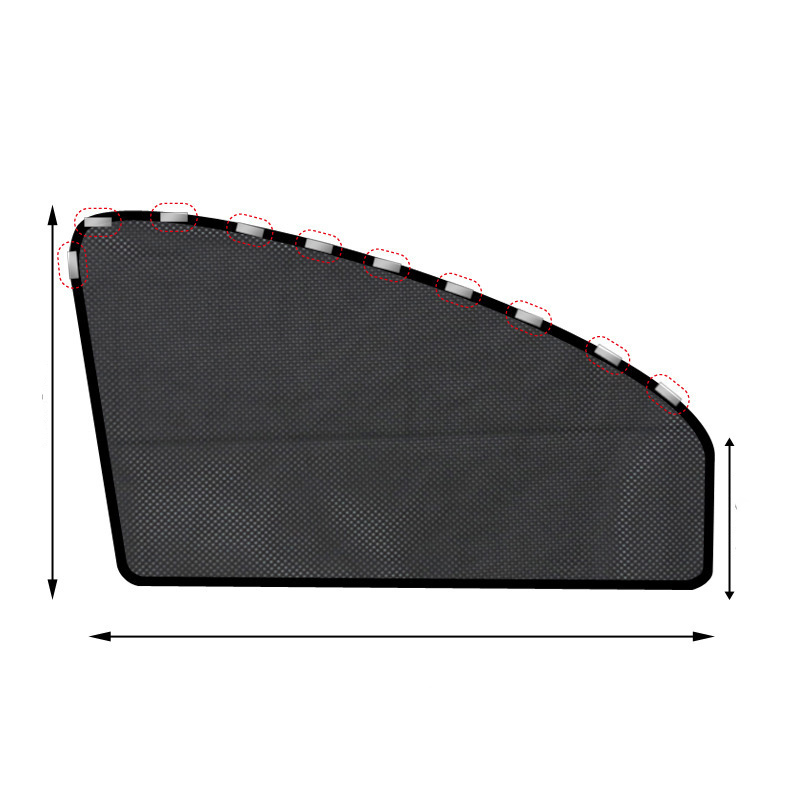 1 ~ 4PCS Magnetische Auto Sonnenschutz Vorhänge Sommer Schutz Seite Fenster Shades Faltbare Auto Sonnenschutz Vorne Hinten Auto zubehör: Lavendel