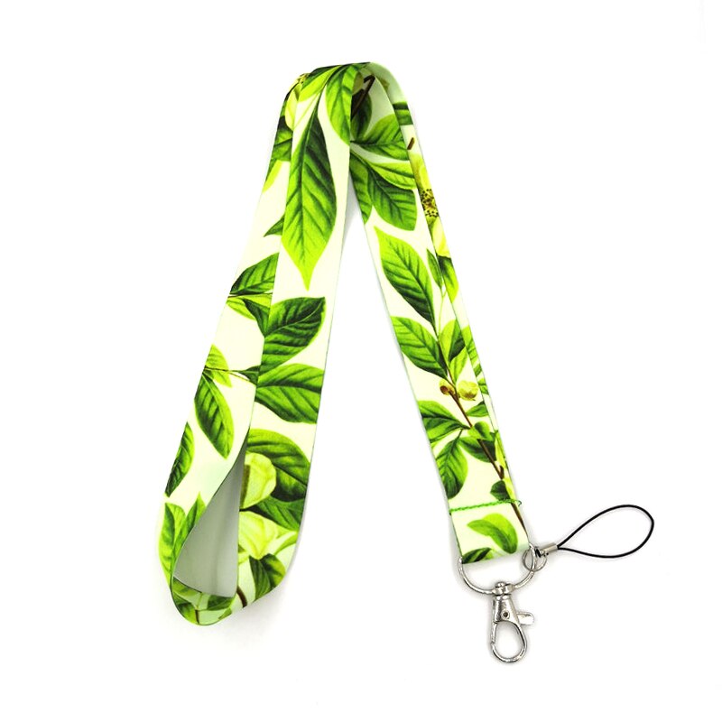 Jasmine Flower phone strap lanyard for keys certificate gym USB id card badge holder key cord neck keychain lanyards