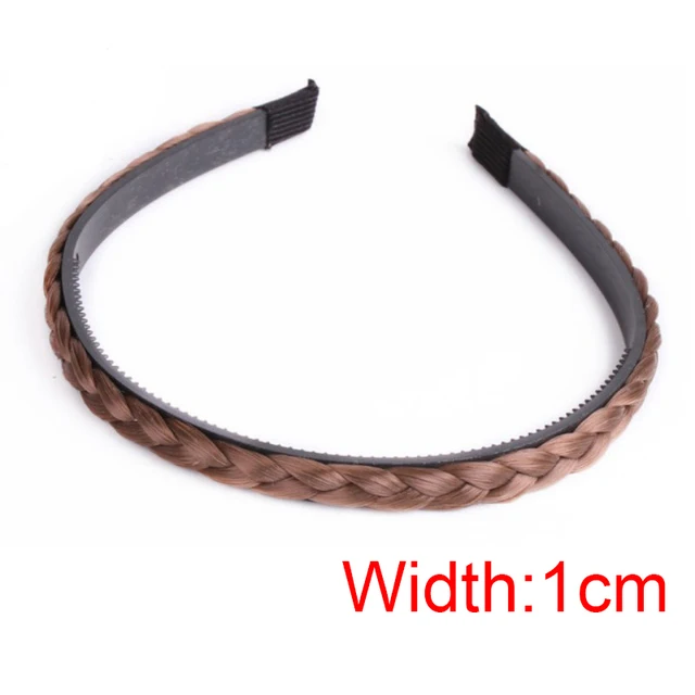 Diademas de peluca de giro ancho para mujer, trenzas anchas de espina de pescado, diademas hechas a mano, aro para la cabeza, accesorios para el cabello,: Gris oscuro