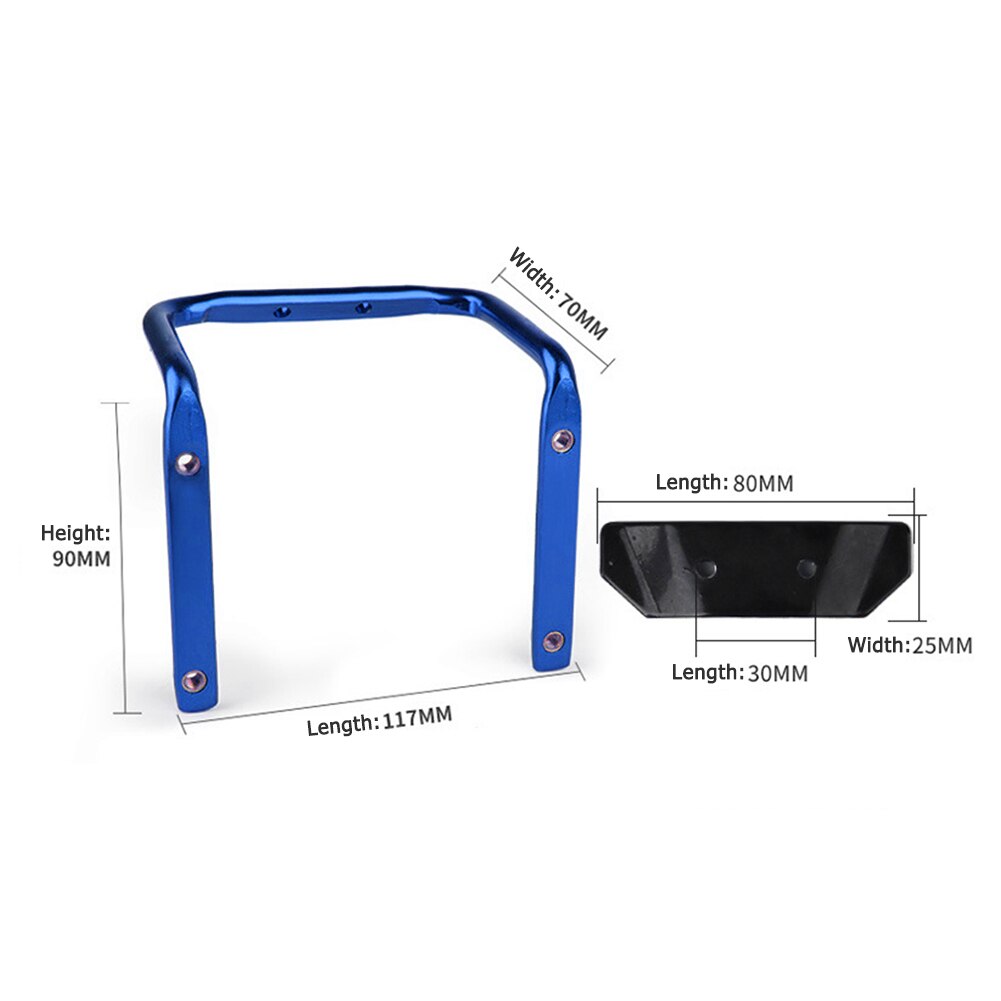 1Pc Fiets Bidonhouder Mountainbike Zadel Terug Dubbele Bidonhouder Houder Aluminium Seat Rack Adapter Fietsen Accessoires: Blue