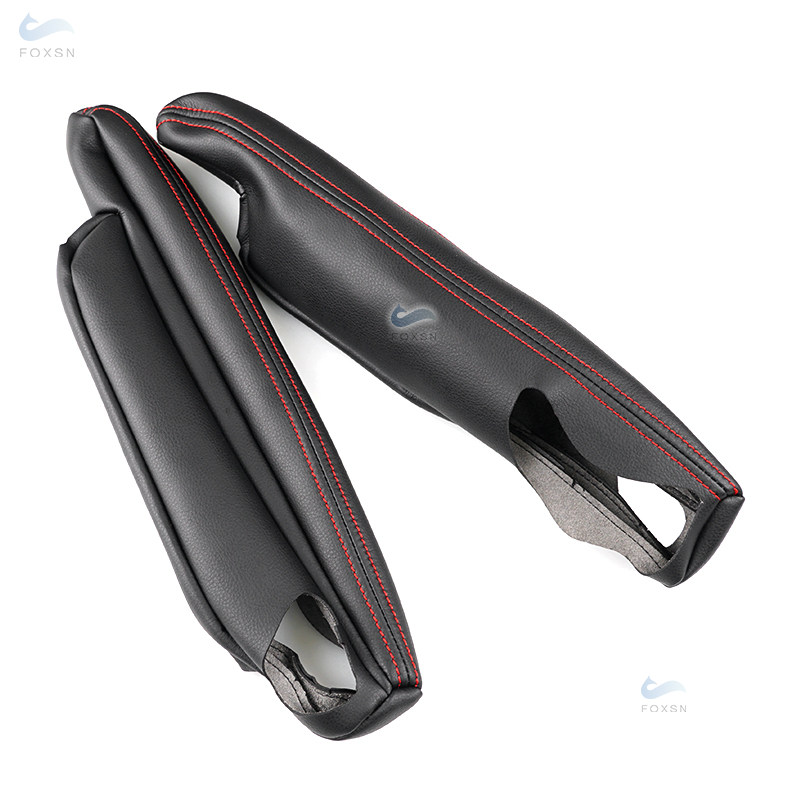 Bracciolo del sedile in pelle per terra rover Freelander 2 2007 - 2015 Rivestimento di protezione della copertura della maniglia del bracciolo del sedile lato conducente e passeggero: nero