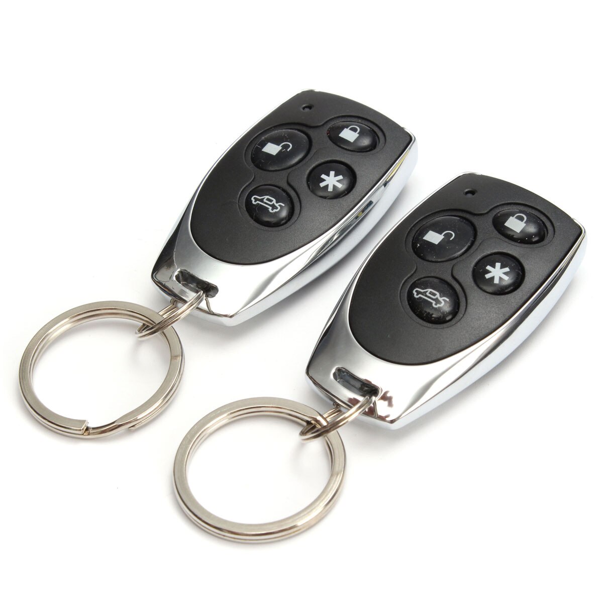 Universal Car Alarm Vehicle System Remote Alarm Autom Anti-theft Burglar Protection Security Keyless 2 Remote 4 Buttons