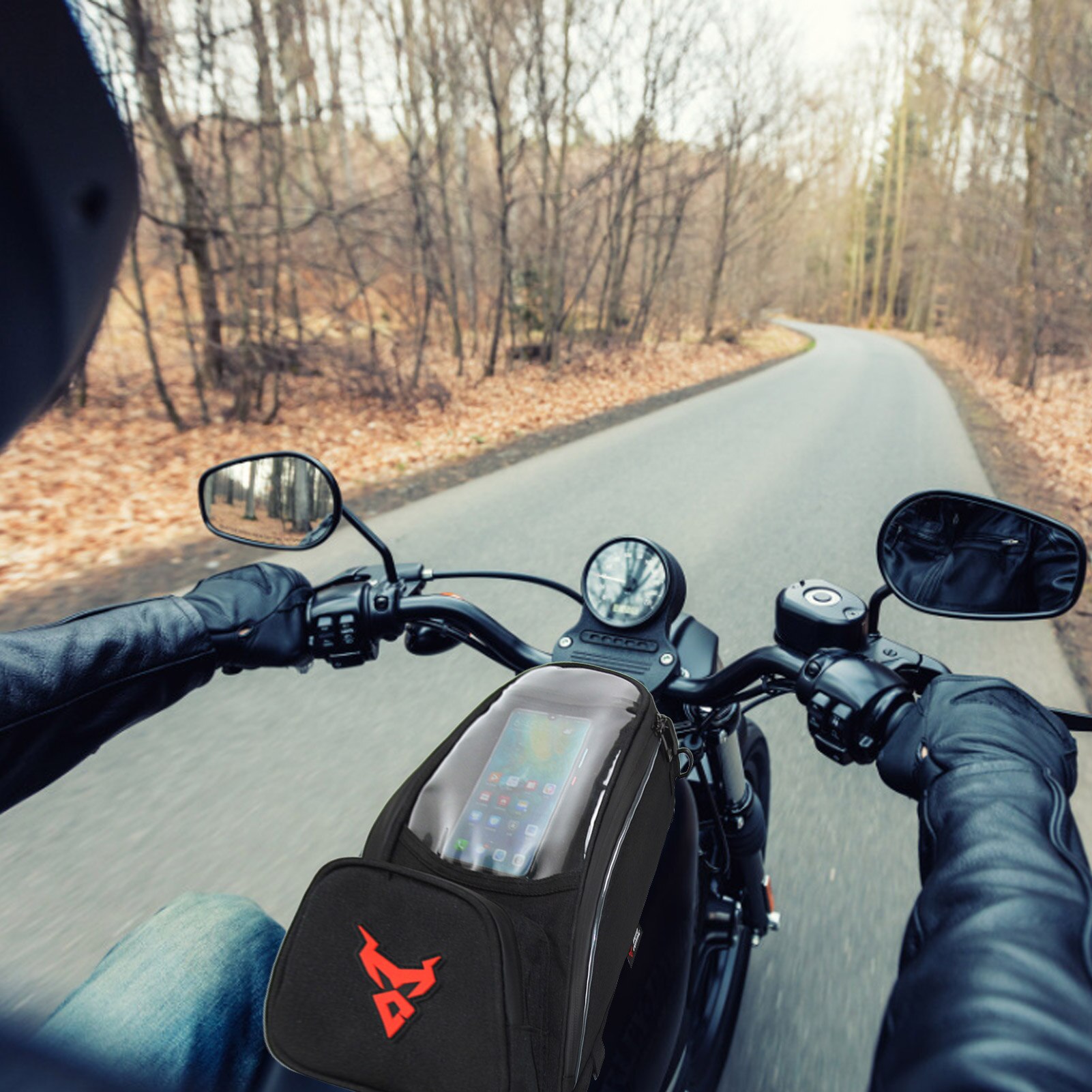 7Inch Touch Screen Motorcycle Riding Bag Fuel Tank Magnetic Bag Waterproof Motorcycle Mobile Phone Navigation Bag