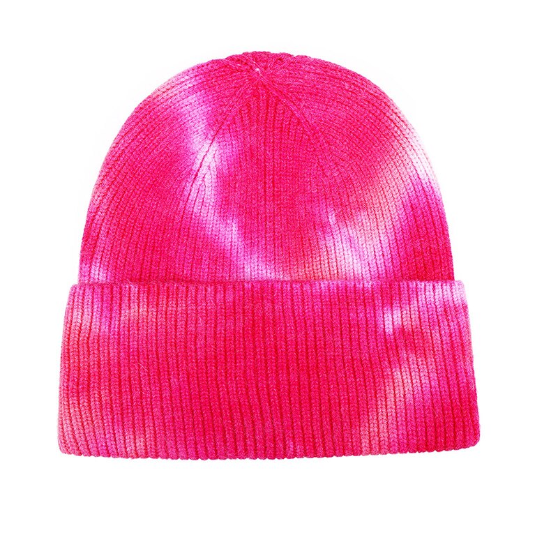 Tie-dye muts warme wintermutsen voor dames dames heren effen muts met omslag, muts met capuchon herfst gebreide hiphop plangi kort: 08
