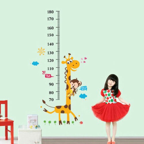 Removable Height Chart Measure Wall Sticker Decal for Kids Baby Room Giraffe