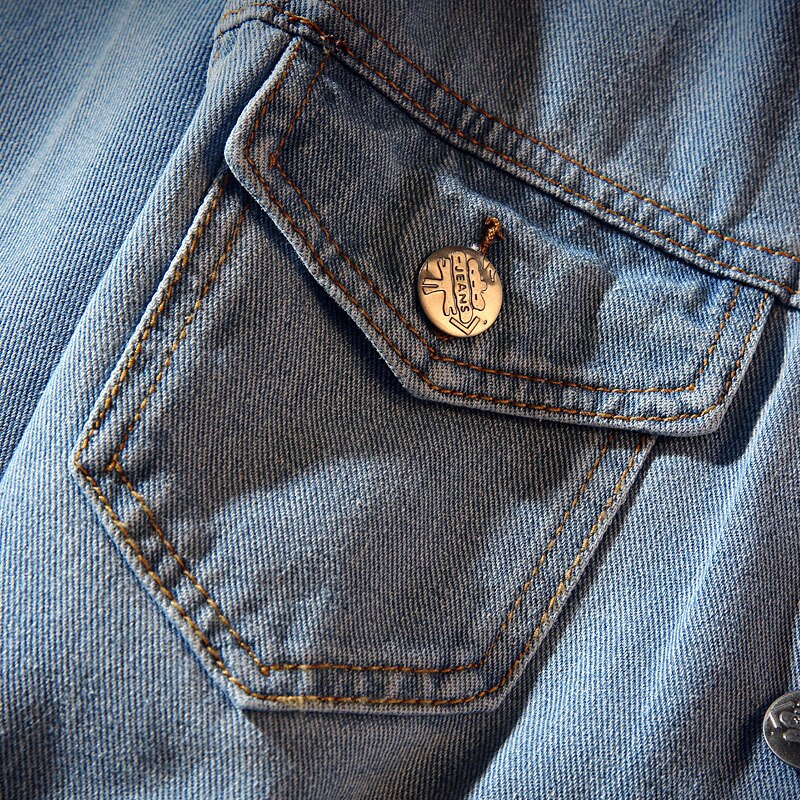 denim jacket, men's slim jacket