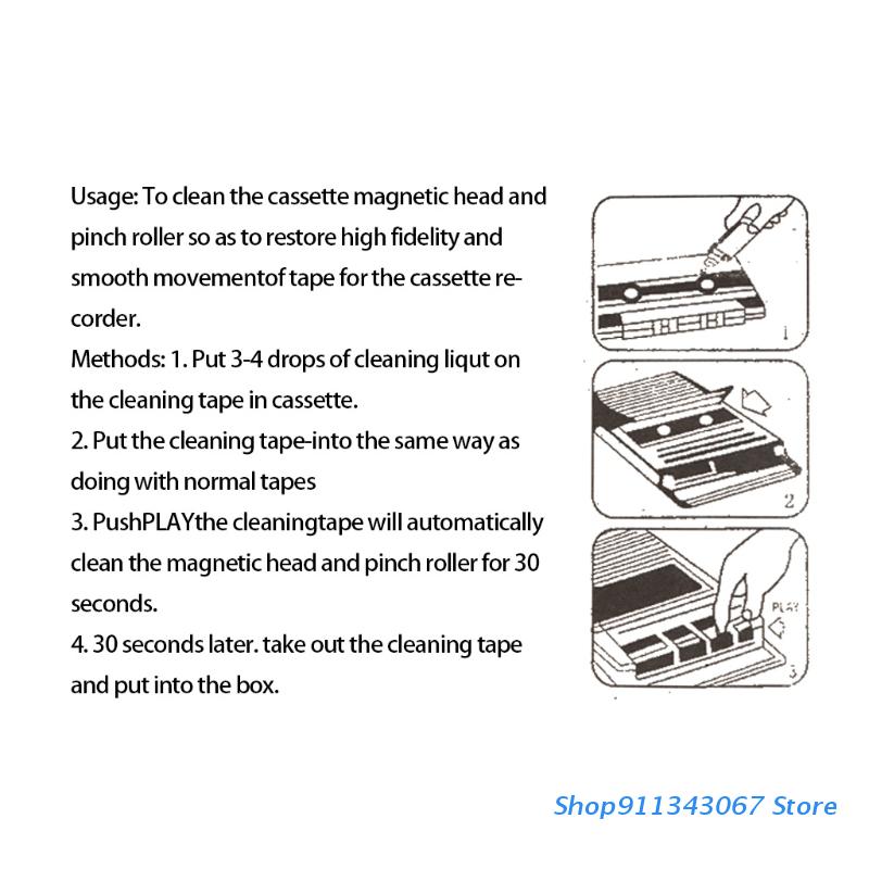 -Audio Cassette Head Cleaner &amp; Demagnetizer Voor Thuis