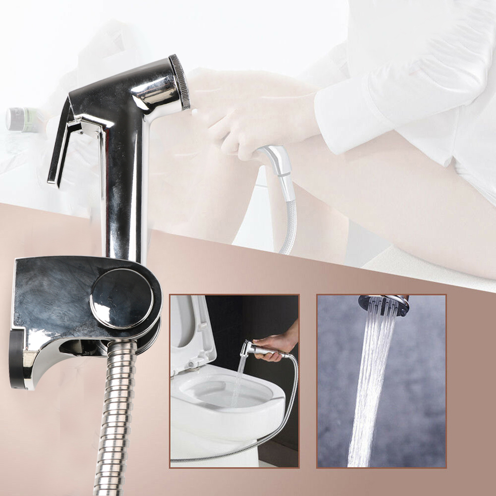 Stainless Steel Toilet Bidet Tap Set Handheld Shower Bathroom Sprayer Hygienic Shower Spray Gun for Bathroom Bidet Faucet