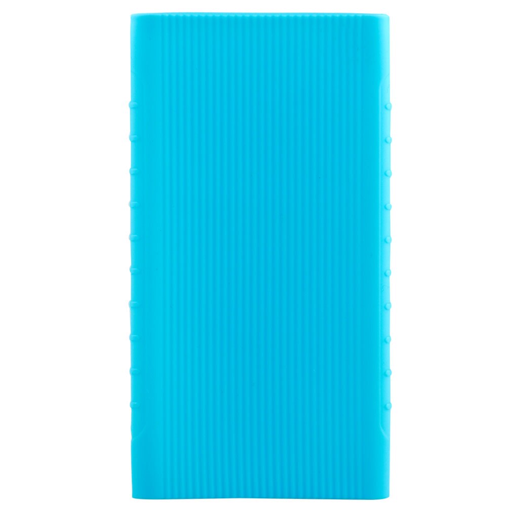 13 x 7cm eksternt batteridæksel blødt silikone powerbank cover til 5000 mah xiaomi power bank: Blå
