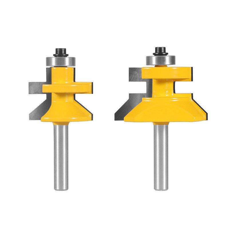 2pcs 8mm Shank 120 Degree Router Bit Set Woodworking Groove Cutters Tungsten Alloy Wood Tenon Milling Cutter Bits Tools