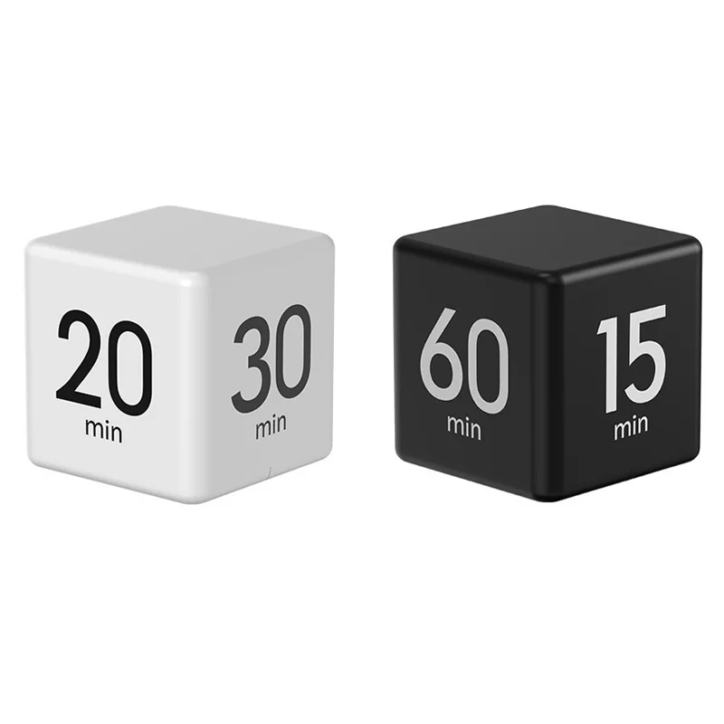 Productiviteit Kubus Timer Zwaartekrachtsensor Flipping LED-display Dubbele modi Countdown Koken Studie Mini Digitale Timer 4 vooraf ingestelde tijd: Blauw