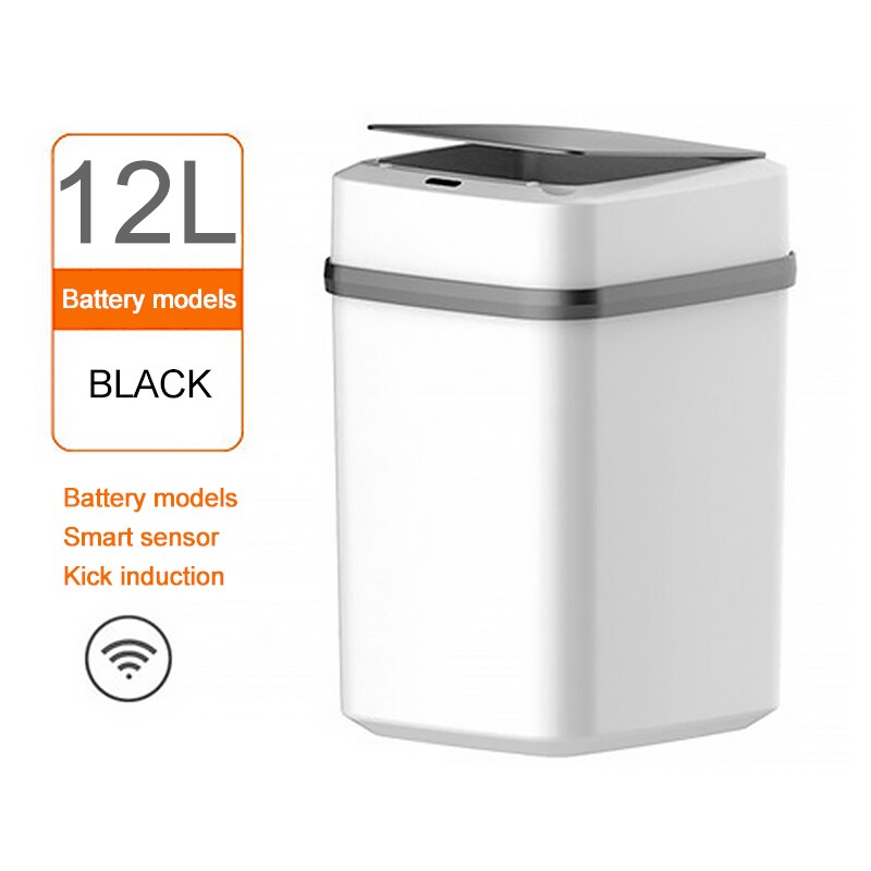 12L Automatic Intelligent Sensor Smart Trash Can Touchless Smart Infrared Motion Sensor Rubbish Waste Bin For Household Kitchen: 5