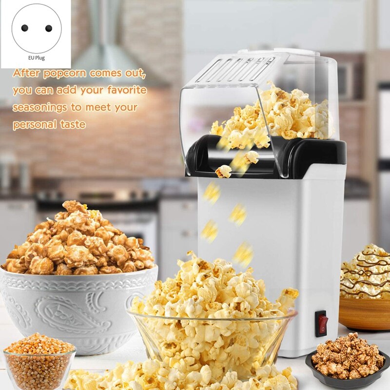 luft popcorn popper maker, elektrisk luft popcorn maskin -1200w,  oljefri