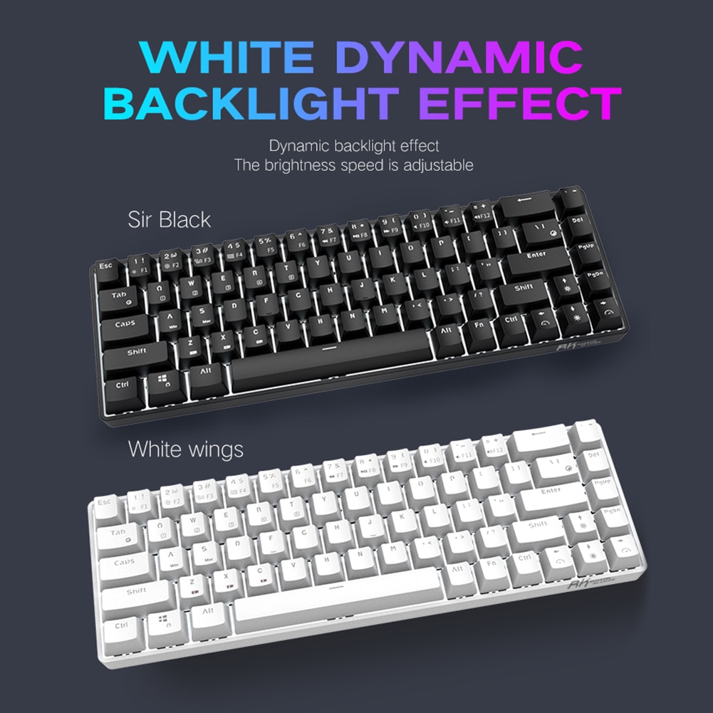 VODOOL RK855 RGB 68 Keys Wireless Bluetooth Gaming Mechanical Keyboard Blue Red Brown Switch Keyboard For PC Laptop Office
