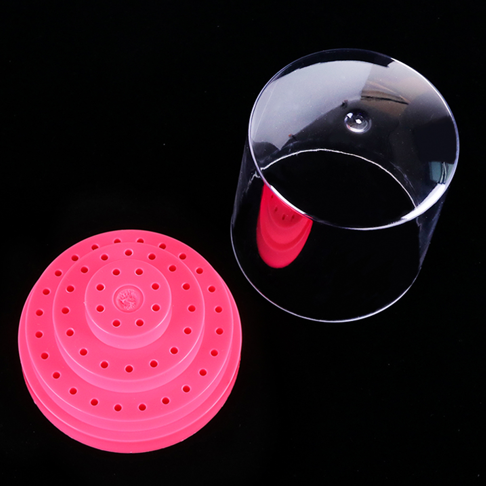 48 Holes Acrylic Nail Drill Bit Storage Box Manicure Cutters Stand Display Holder Nail Drill Container Case Nail Art Tools SA734