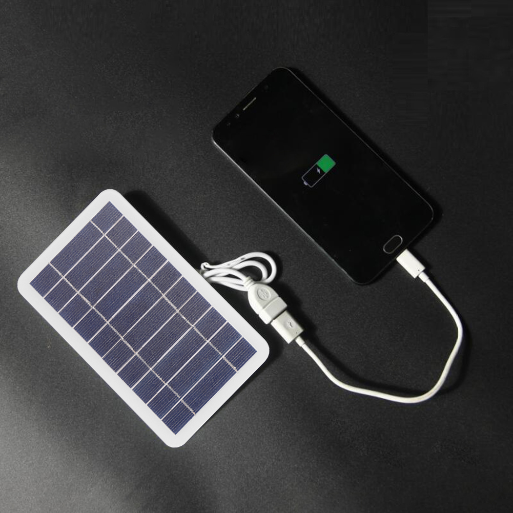 5V 400mA Solar Panel 2W Output USB Outdoor Portable Solar System for Cell Mobile Phone Chargers Outdoor Portable Solar Charger