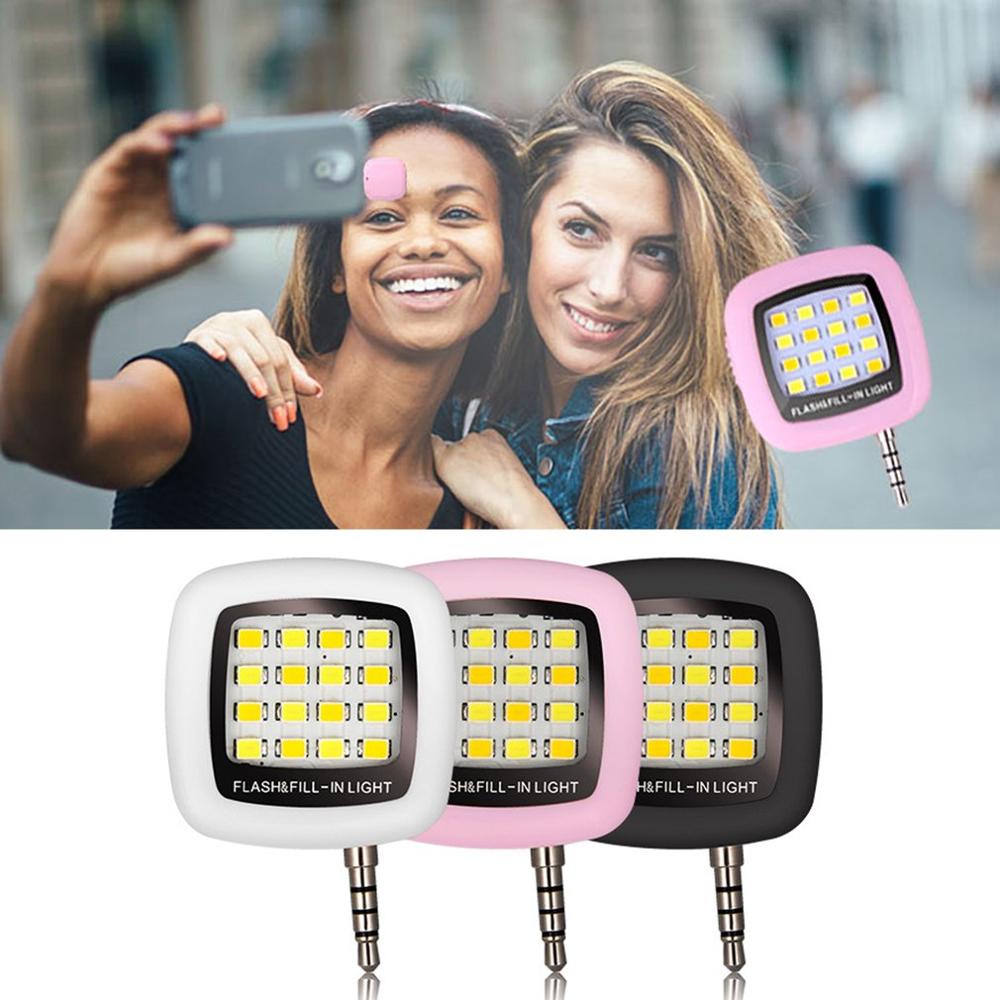 USB Charge Mini Selfie Ring Light LED Flash For Phone Portable Night Darkness Enhancing Camera Selfie Light