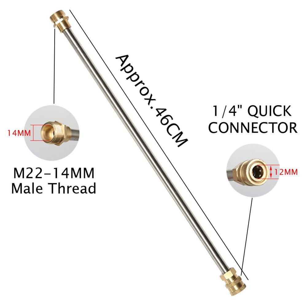High Pressure Washer Power Spray 4000Psi With 19 Inch Extension Replacement Wand Lance,5 Quick Connect Nozzles For Honda