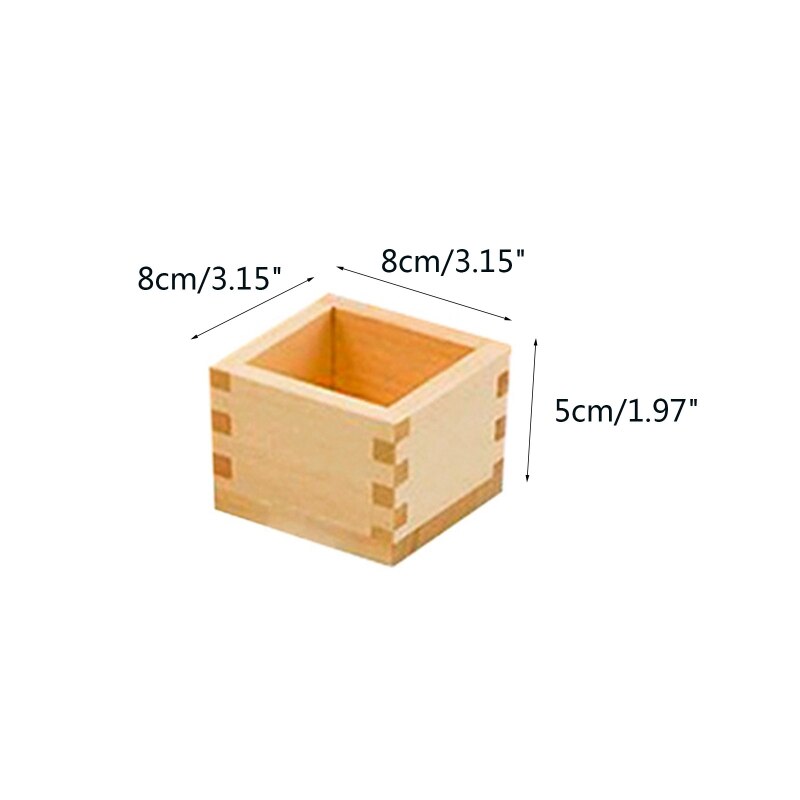 Multi Grid Snack Box Serving Tray Japanese Style Wooden Sushi Plate Candy Dessert Cuisine Storage Container: one grid
