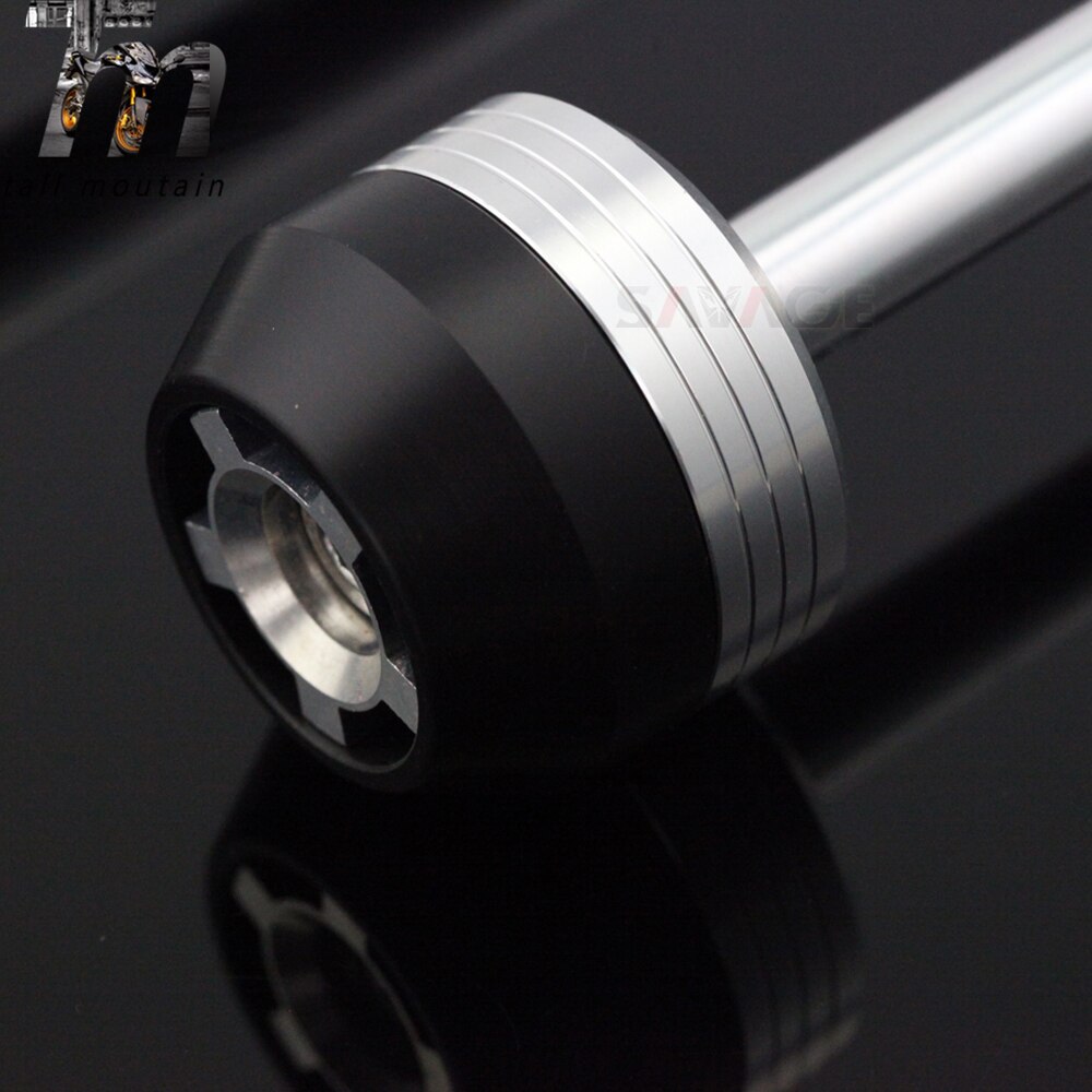Para triumph speed triple 2007 2008 2009 eixo dianteiro garfo acidente slider acessórios da motocicleta protetor de roda caindo proteção: Black