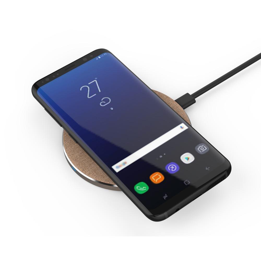 Chargeur sans fil PANFU 15W, Powerwave Pad certifié Qi amélioré, 7.5W pour iPhone,10W à chargement rapide pour Galaxy S10/S9/S8/Note 9etc