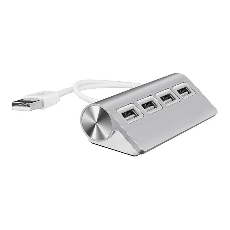 Usb-hub, premium 4- poorts aluminium usb-hub met 11 inch afgeschermde kabel voor imac, s, pc's en laptops: Default Title