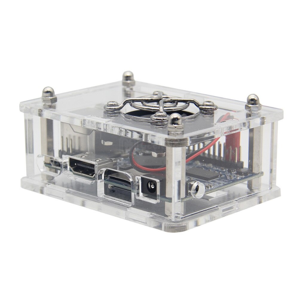 Orange Pi One Acrylic Case + Cooling Fan + Copper Heatsink Kits for Orange Pi One