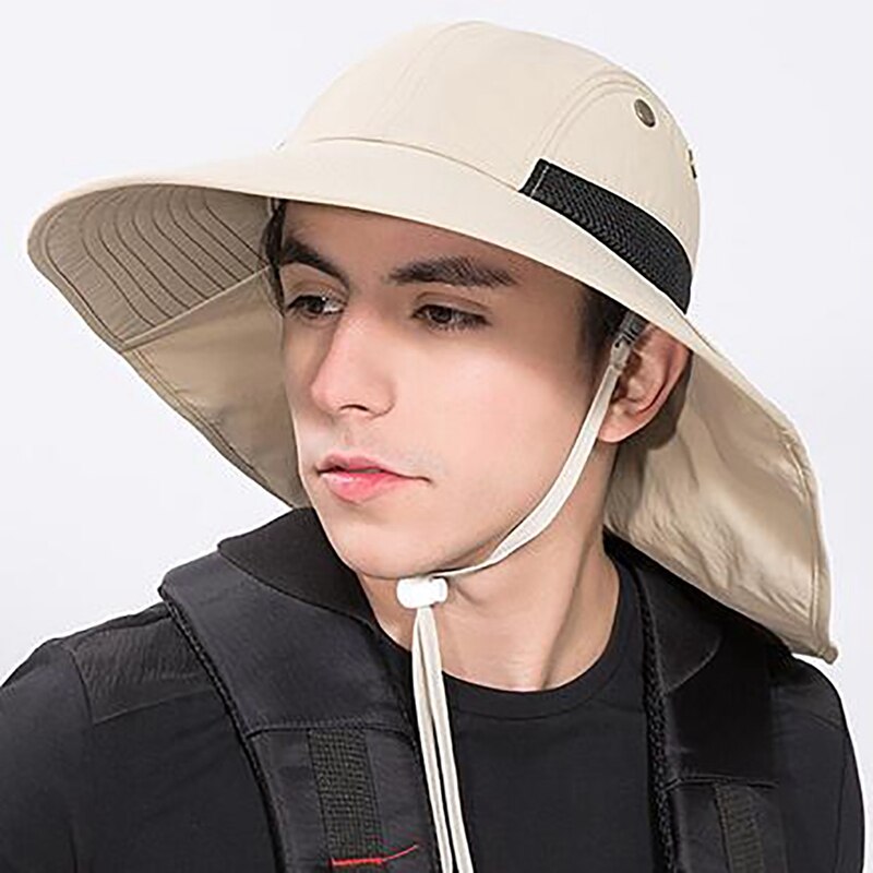 Outdoor UV Protection Flap Cap Wide Brim Water Resistant Lightweight Neck Cover Sun Hat Camping Fishing Accessories