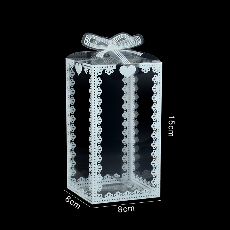 PVC Transparent Box Clear Plastic Packaging Box Wedding Party Favors Chocolate/Candy Box Souvenir Display Case Multi Sizes: light green
