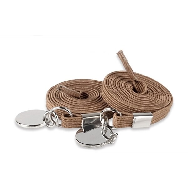 Cordones elásticos de bloqueo para zapatillas de niños y adultos, cordón rápido sin atar, Unisex, novedad: Brown