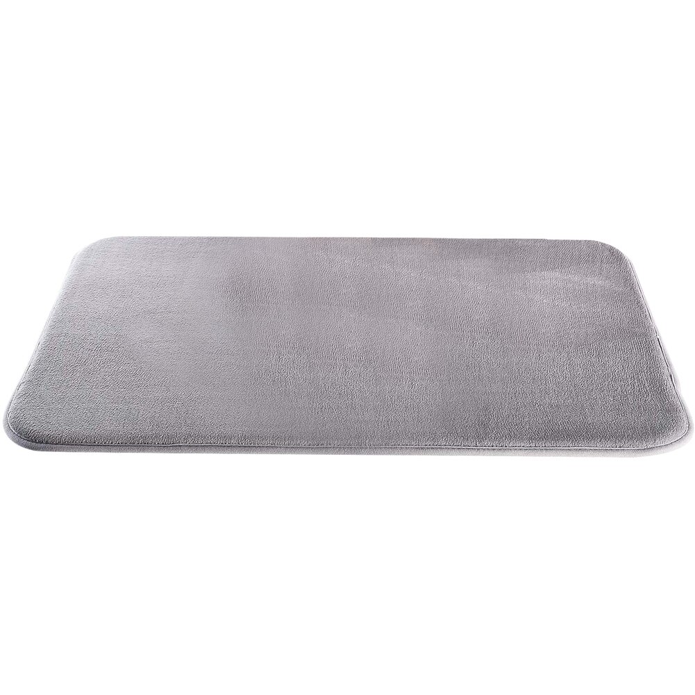 Ekstra tyk grå hukommelsesskum bademåtte 60 x 90 cm,  skridsikre badeværelsestæpper vaskbare bruser store tæpper: Default Title