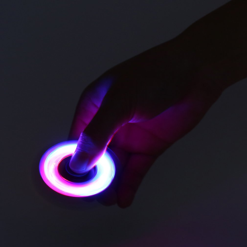 LED Hand Spinner Fingerspitze Spielzeug Aluminium Legierung Dreh Spielzeug Für Autismus Und ADHS Spinner Reduzieren betonen Erwachsene freundlicher Gold