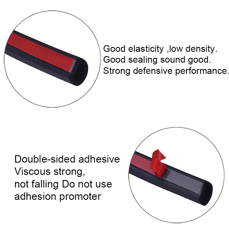 Ns modificeren 2m auto epdm rubberen afdichtstrip vorm bpz grote d kleine d autodeur beschermstrip geluidsisolatie auto accessoires