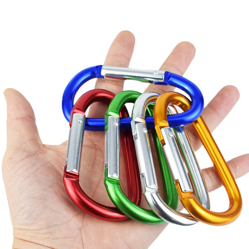 1pc store størrelser 98 x 53mm karabinhager stor d knap svampehåndtag spænde d-ring form aluminiumslegering svamp indkøbskrog tilbehør