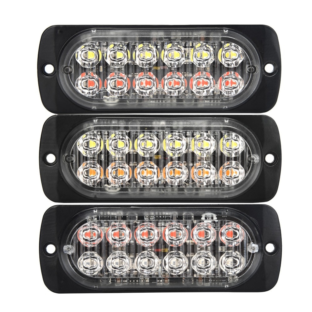 12-24 V camion voiture 12 LED Flash stroboscope voyant lumineux clignotant