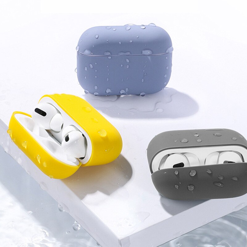 Funda de silicona suave líquida para Airpods Pro, funda inalámbrica con Bluetooth para airpod 3,