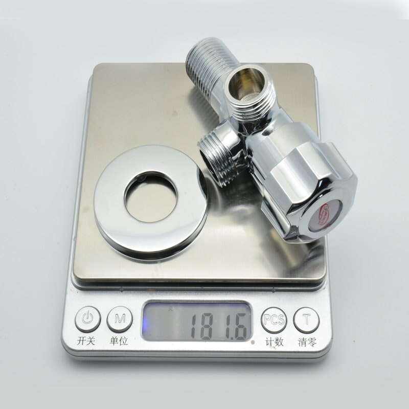 SPRING SUMMER DN15(2/1)Double Outlet Brass Steel Angle Valve Kitchen Bathroom Accessories Water Heater Angle Valves JFS1001