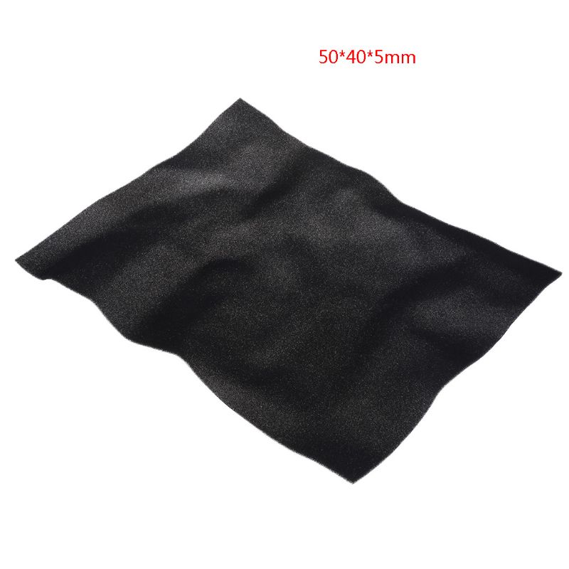 500x400x10MM DIY Computer Dust Filter Mesh PC Case Fan Cooler Dustproof Cover Sponge 60PPI Black: 1