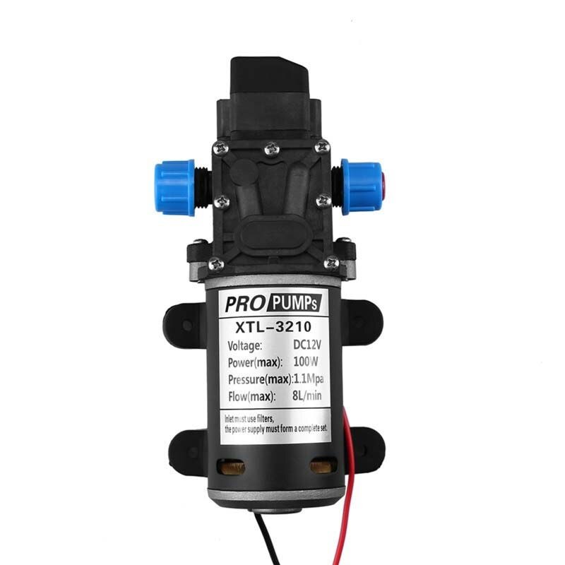AL21 -12V 100W High Pressure Self Priming Water Pump 160Psi 8Lpm Caravan Camping Boat