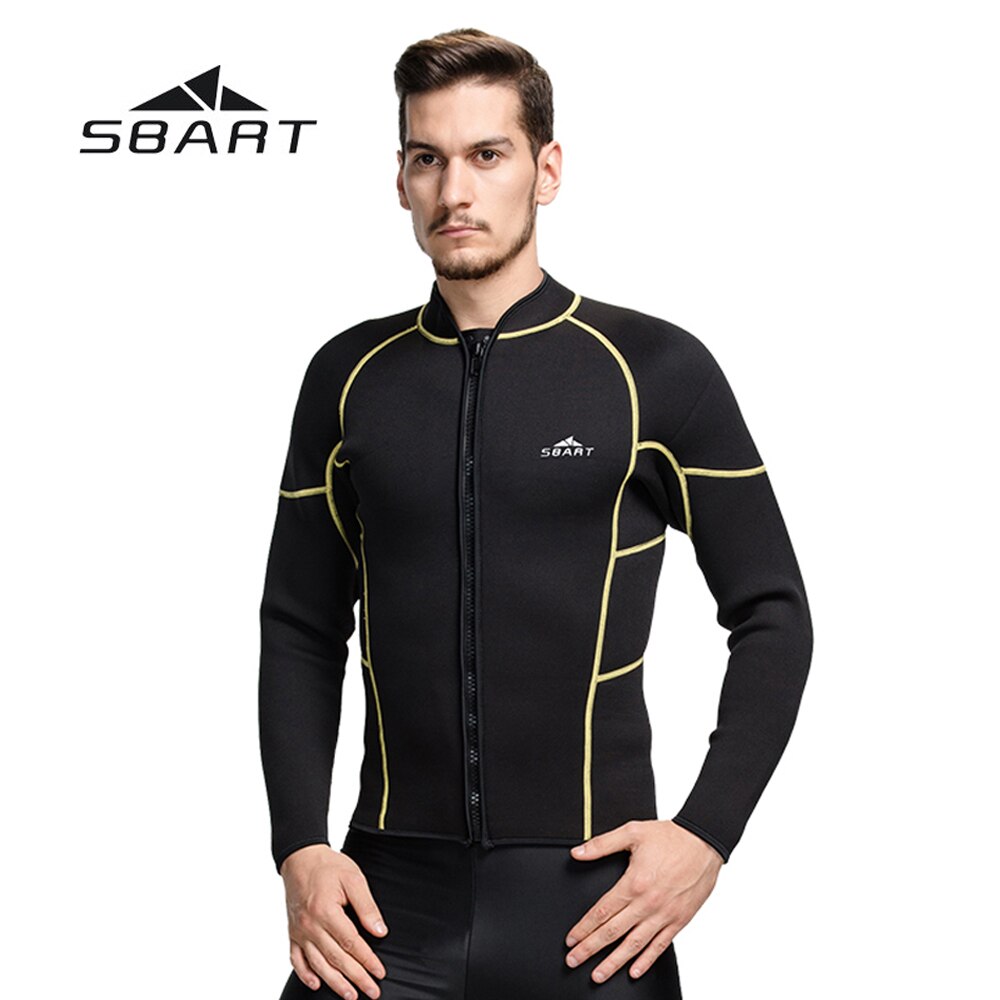 Sbart spearfishing scuba diving rash guard badetøj mænd svømning snorkling våddragt windsurfing kite surfing jakke 3mm neopren: Xl