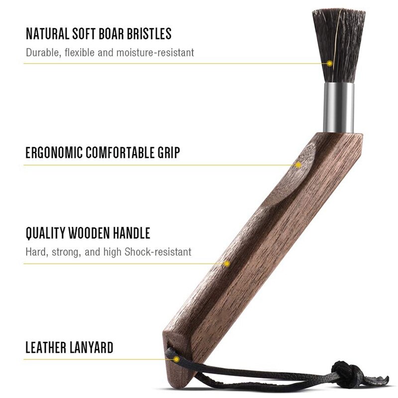 YO-Coffee Machine Cleaning Brush Coffee Grinder Brush Handle with Lanyard Storage Bag, Home Kitchen