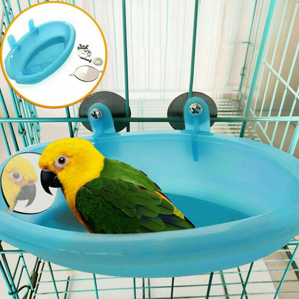 Fugl vandbad kar til kæledyr fugl bur hængende skål papegøjer parakit fuglebad bad bruseboks