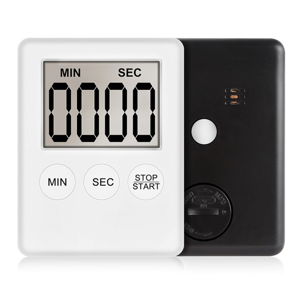 LCD Digital Kitchen Timer Multifunctional Sleep Stopwatch Cooking Countdown Alarm Cook Food Tools Kitchen Gadgets: White