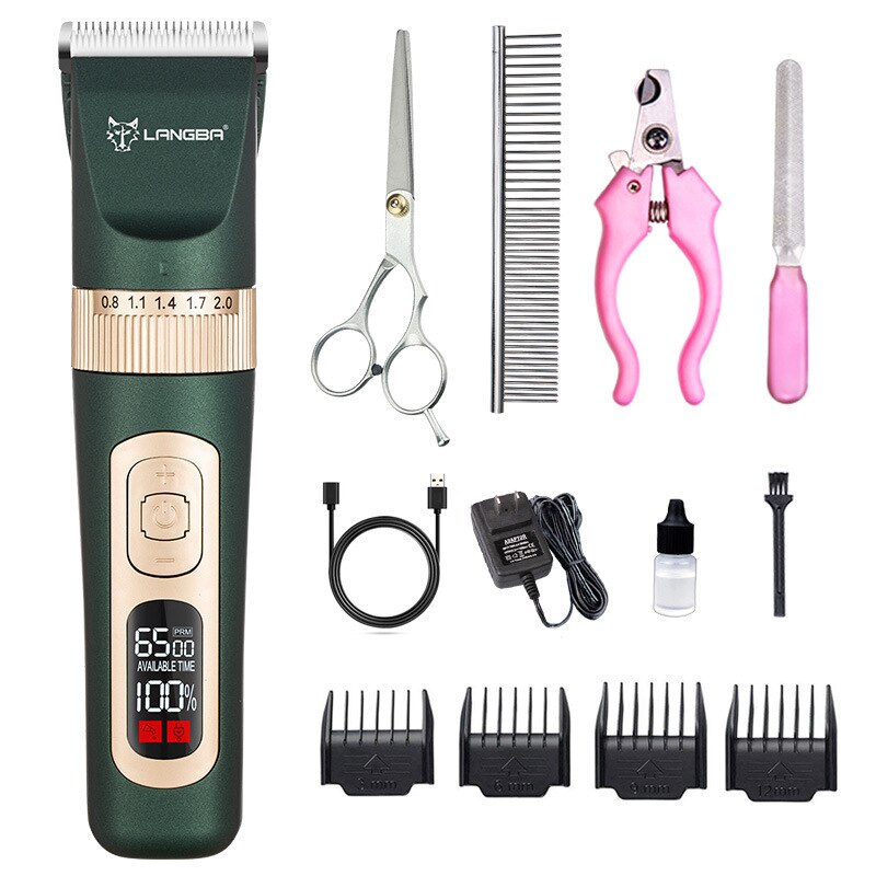 Pet Dog Electric Shaver Rechargeable Dog Grooming Barber Razor Electric Clipper for Cat and Dog Hair Trimming